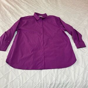 Athleta Vibrant Purple Men’s Button Down Collared Shirt